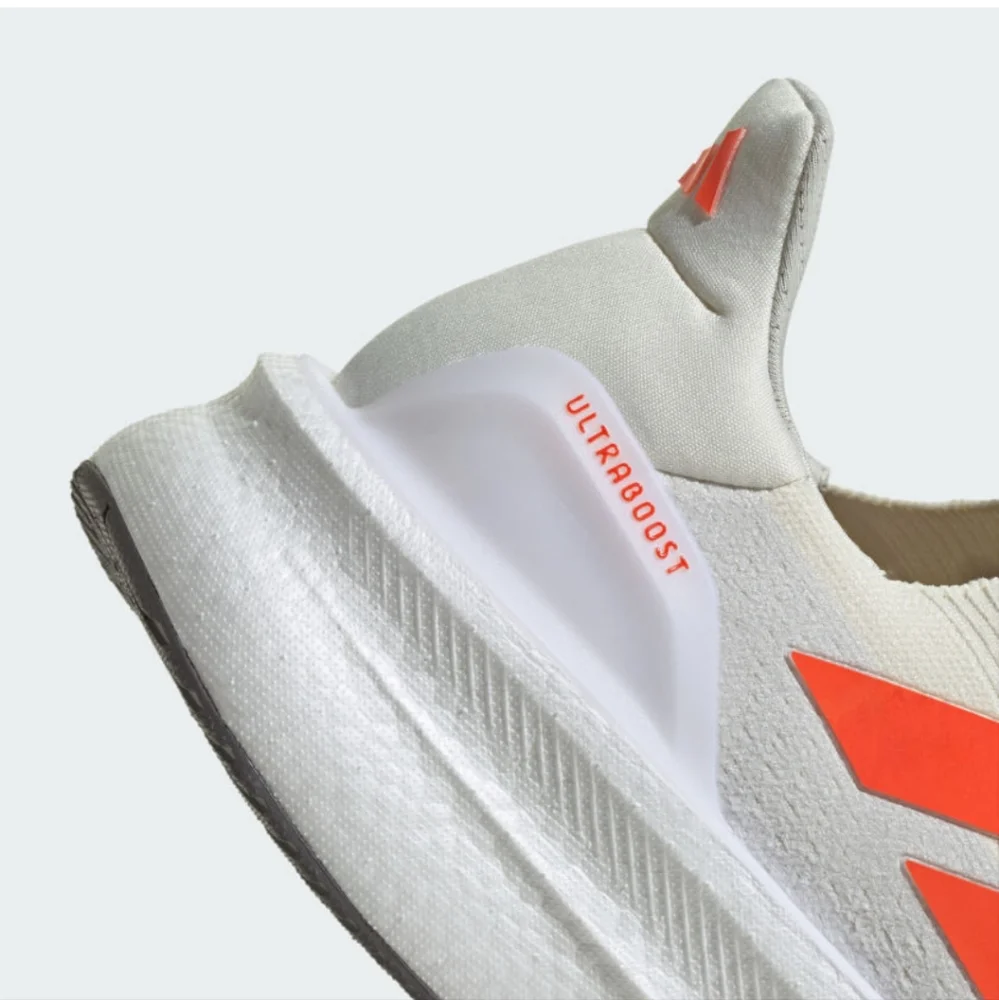 Men's Adidas UltraBoost 5X Running Shoes White / Orange Sz 9.5 JH9038